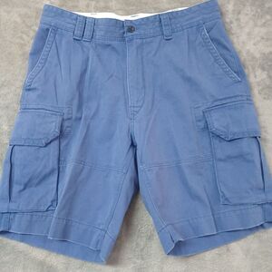Vintage Polo‎ Ralph Lauren Shorts Mens 35 Blue Utility Cargo Pockets Heavyweight